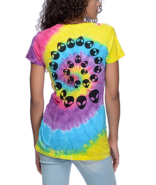 tie dye alien shirt