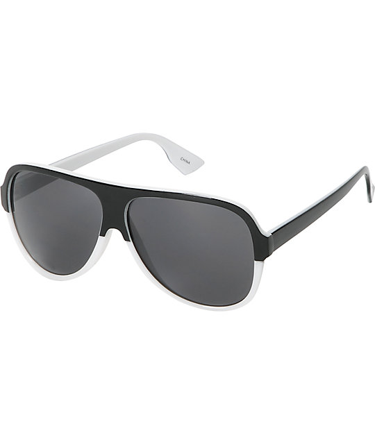 Jack Martin Bawse White & Black Sunglasses Zumiez