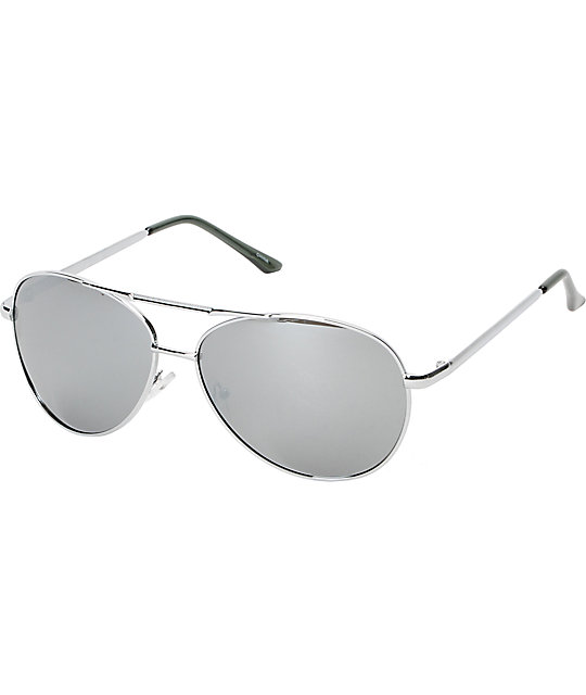 Jack Martin Bulletproof Polarized Chrome Aviator Sunglasses