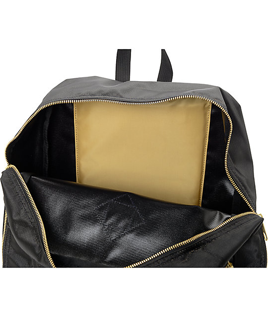 JanSport Super FX Black & Gold 25L Backpack Zumiez