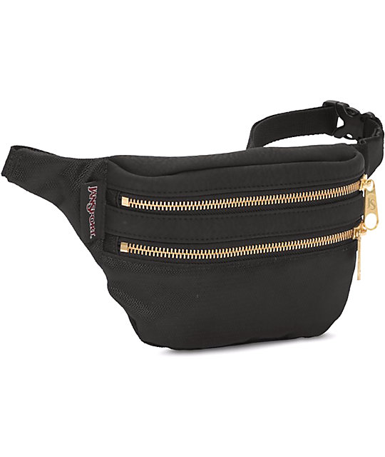 Jansport Hippyland Black & Gold Fanny Pack Zumiez