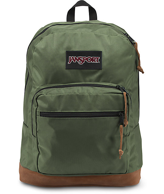 green jansport big student backpack