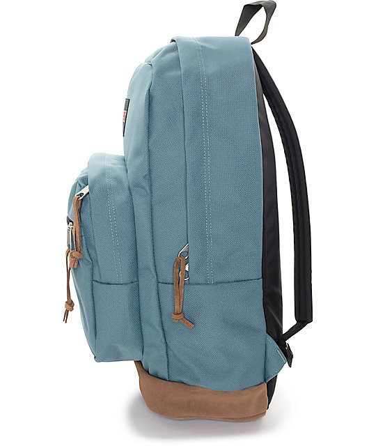 teal and black backpack