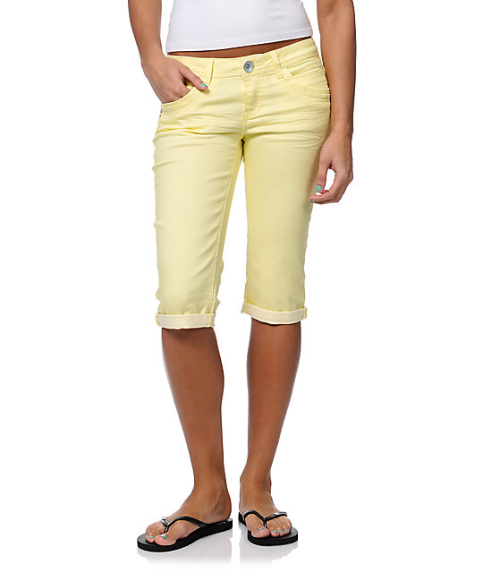 Jolt Kelly Yellow Bermuda Shorts Zumiez