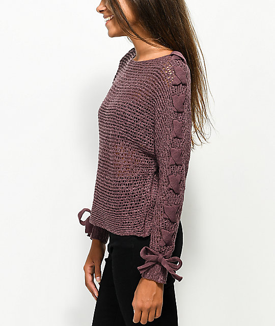 purple lace sleeves