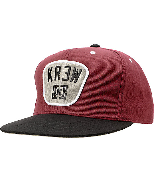 KR3W Breaks Maroon Snapback Hat Zumiez