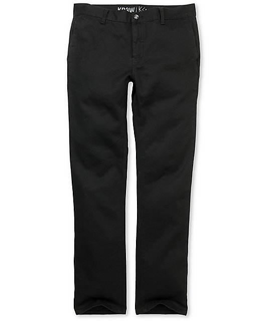 black slim chino pants mens