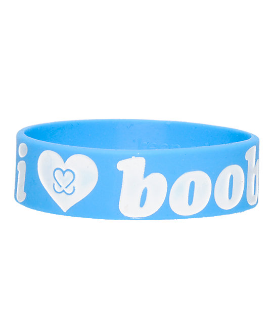Keep A Breast Blue I Love Boobies Bracelet Zumiez