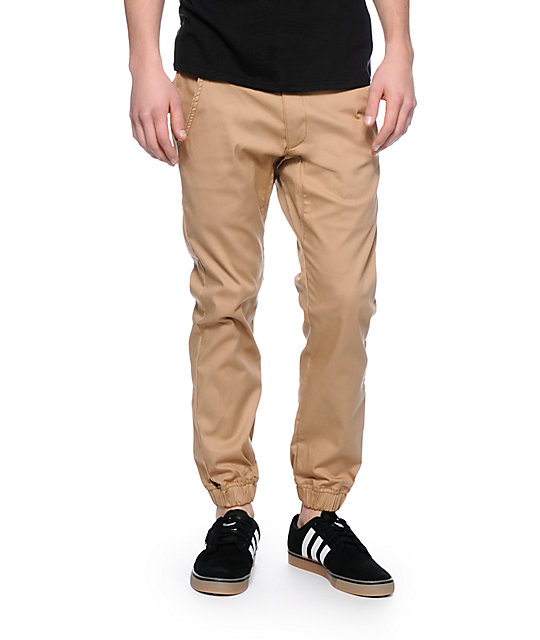 zumiez khaki joggers