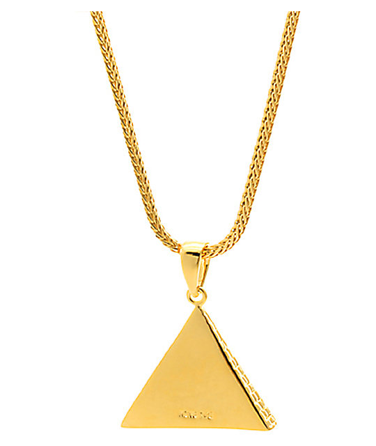 King Ice All Seeing Eye Gold Necklace Zumiez