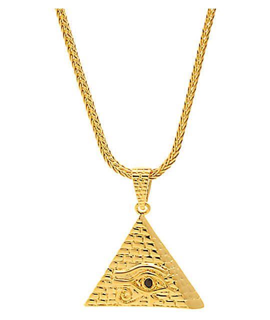 King Ice All Seeing Eye Gold Necklace | Zumiez
