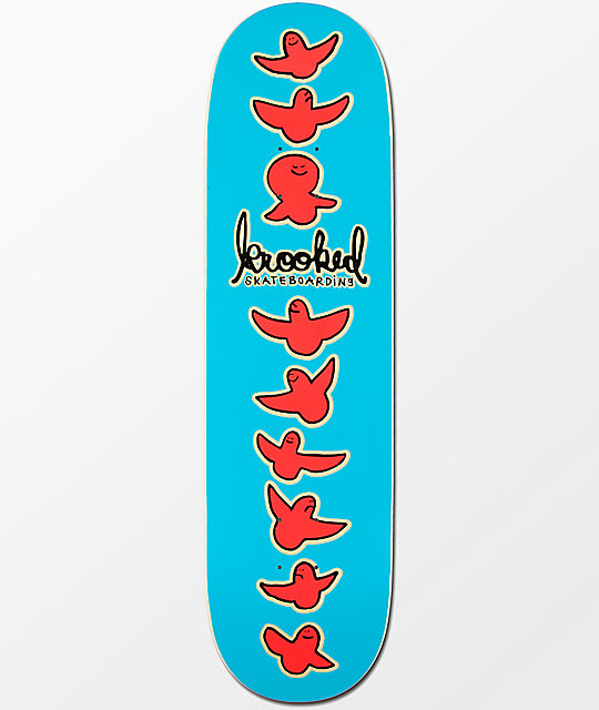 Krooked Birdical Blue 8.5" Skateboard Deck Zumiez