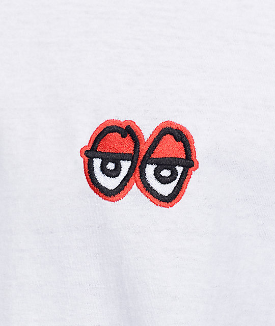 Krooked Stock Eyes Embroidered White TShirt Zumiez