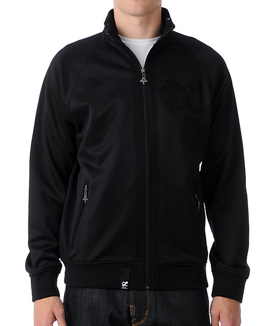 LRG Core Collection Black Track Jacket Zumiez