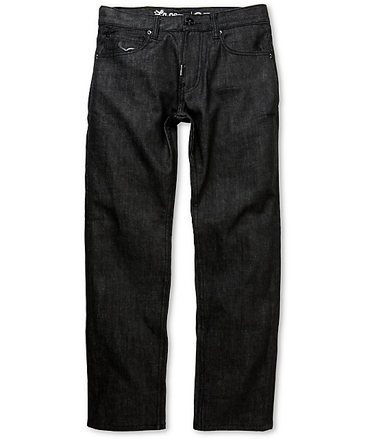 black regular fit jeans mens