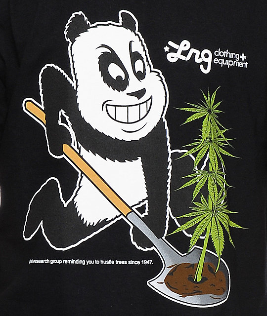 LRG Panda Strain Black T-Shirt | Zumiez