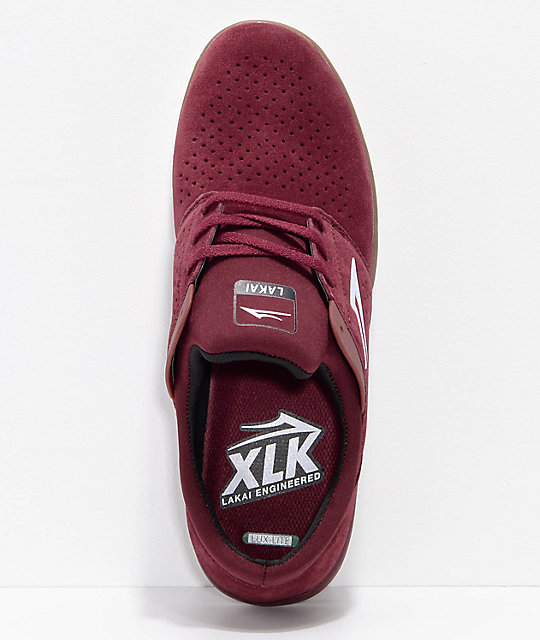 Lakai Fremont Burgundy Suede Skate Shoes Zumiez
