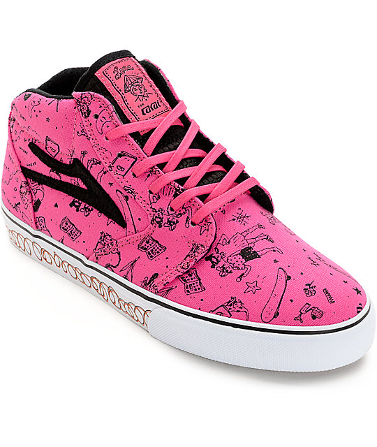 Lakai Lena Dunham Fura Bubble Gum High Top Shoes (Womens) at Zumiez PDP