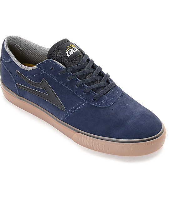 Lakai Manchester Navy & Gum Suede Skate Shoes Zumiez