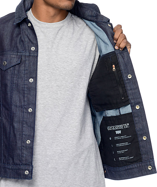 levi's commuter hooded trucker jacket