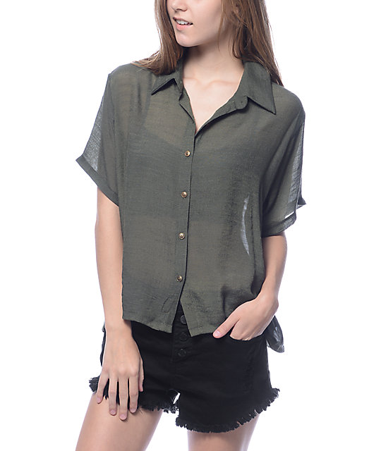 olive button shirt