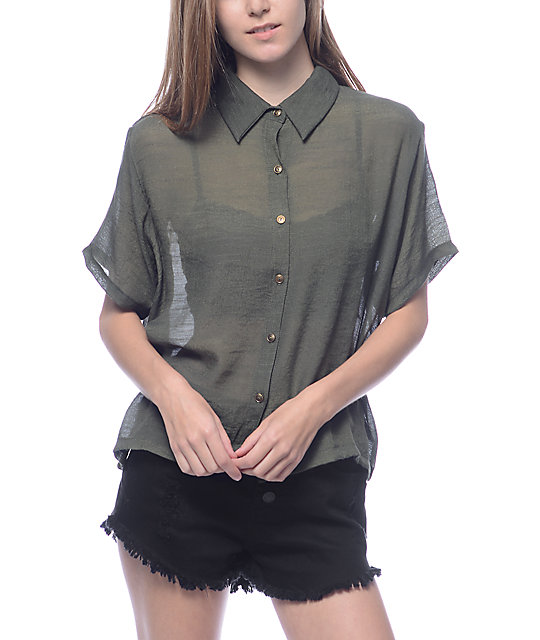 olive button shirt