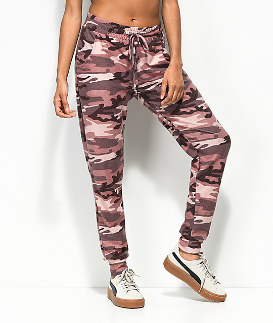 pink camo sweatpants