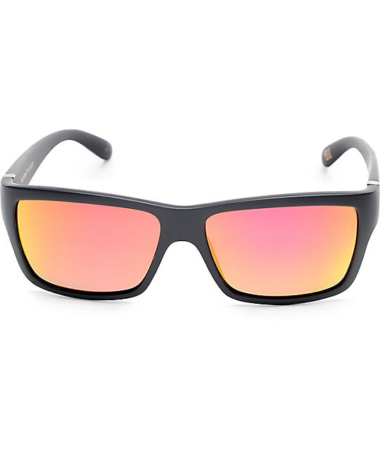 Madson Piston Matte Black & Red Polarized Sunglasses Zumiez