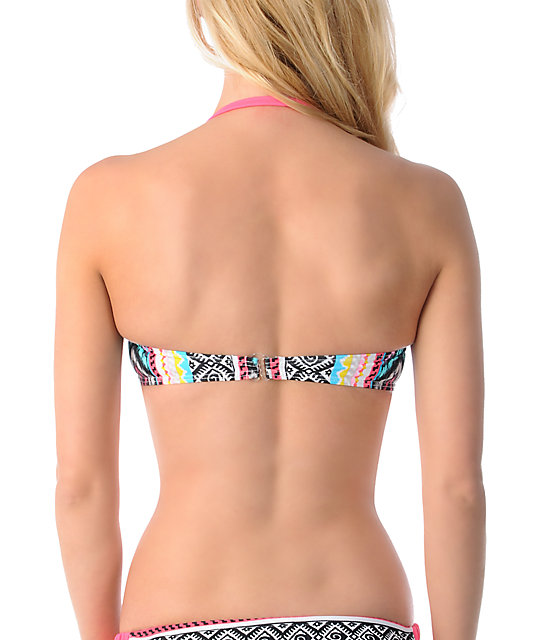 Malibu Dream Head Games Tribal Twist Bandeau Bikini Top Zumiez