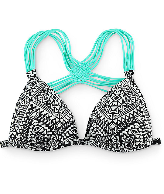 Malibu Native Diamonds Molded Halter Bikini Top Zumiez