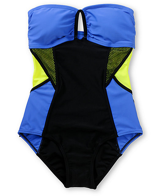 Malibu Sun Block Neon One Piece Swimsuit