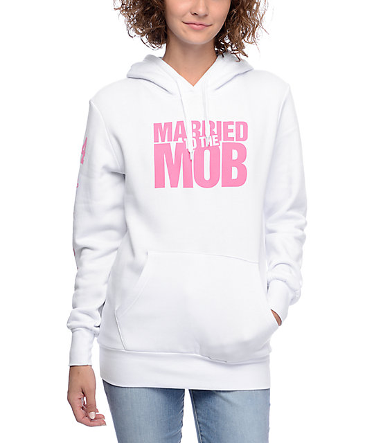Married To The Mob MTTM Box Logo White Hoodie at Zumiez : PDP