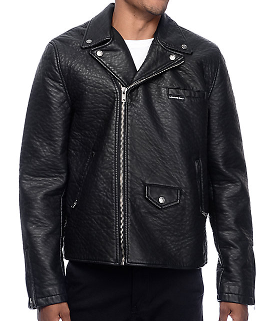 Members Only Leather Biker Black Jacket At Zumiez Pdp Members Only Leather Biker Black Jacket