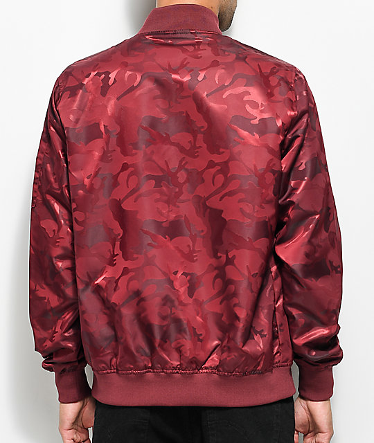 Members Only Military Red Camo Bomber Jacket Zumiez