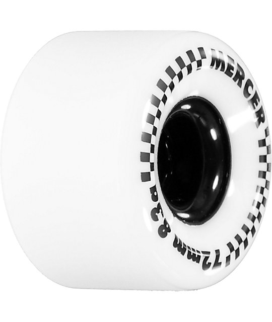 Mercer 72mm 83a White Longboard Wheels Zumiez