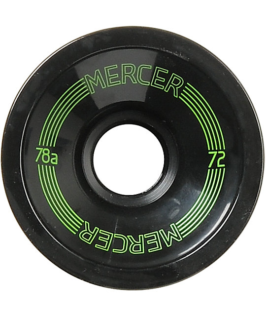 Mercer 72mm Black 78a Longboard Wheels Zumiez