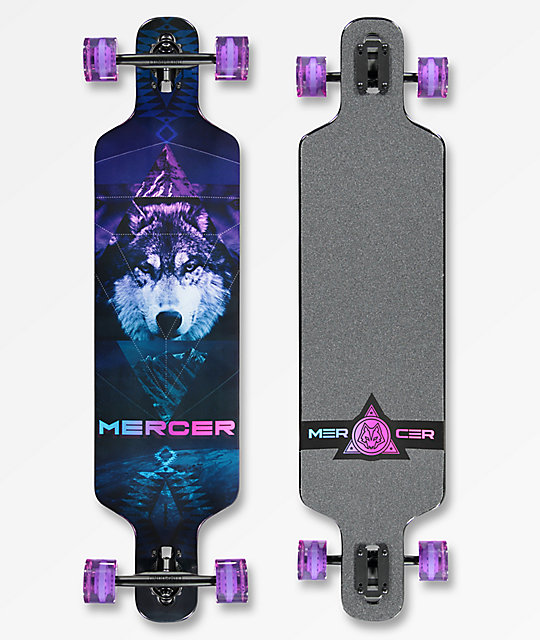 Mercer Mystic Wolf 2 40" Drop Through Longboard Complete Zumiez