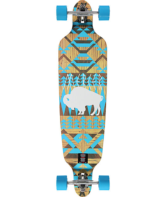 Mercer White Buffalo 40" Drop Through Longboard Complete Zumiez