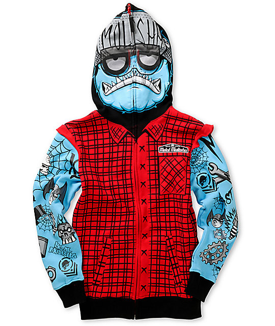 Metal Mulisha Boys Wrench Head Full Zip Face Mask Hoodie Zumiez