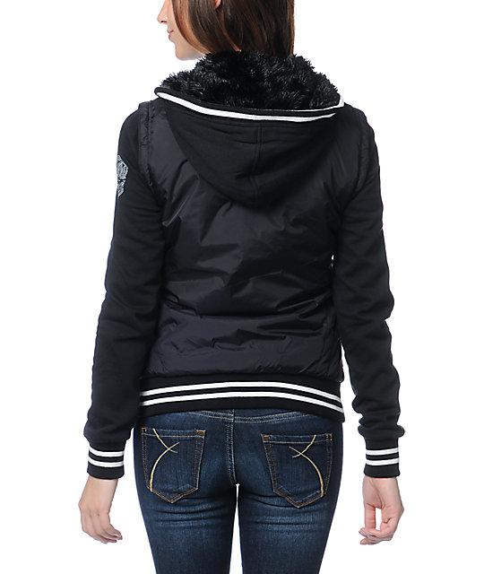 Metal Mulisha Sportsman Black Vest Varsity Jacket Zumiez