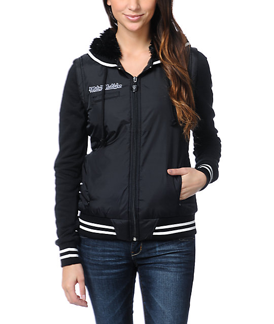 Metal Mulisha Sportsman Black Vest Varsity Jacket Zumiez