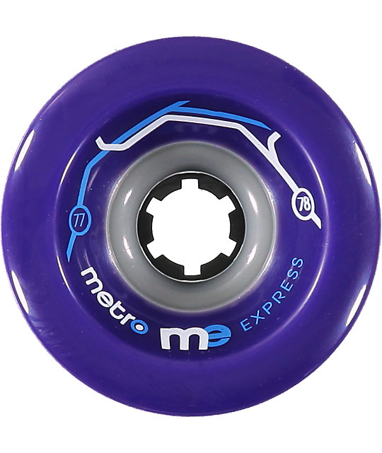 Metro Wheel Company Express 77mm Purple Longboard Wheels Zumiez