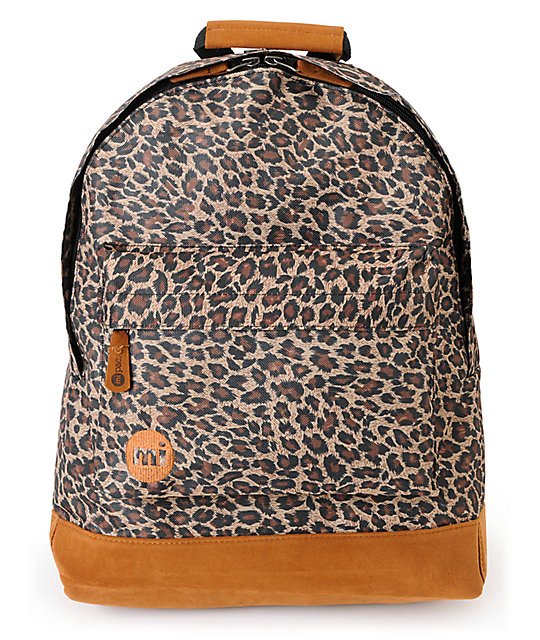 fluffy leopard backpack