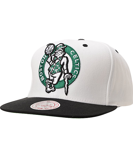 white celtics hat