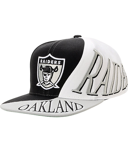 raiders mitchell and ness snapback