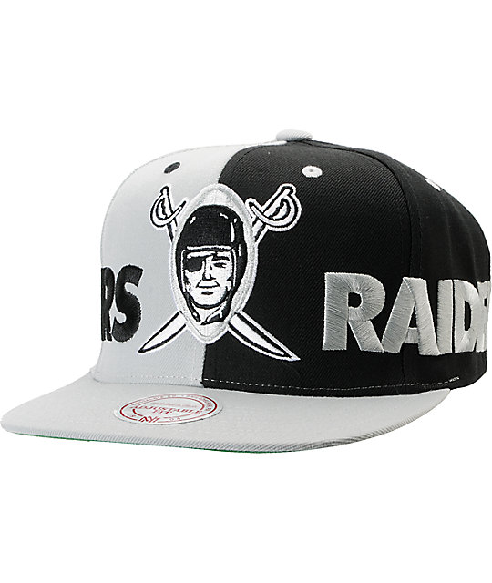 raiders mitchell and ness snapback