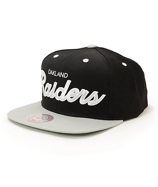 raiders mitchell and ness snapback