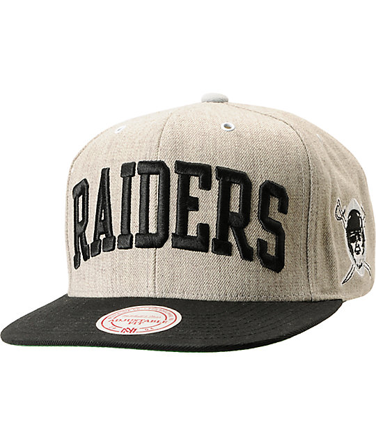 raiders mitchell and ness snapback