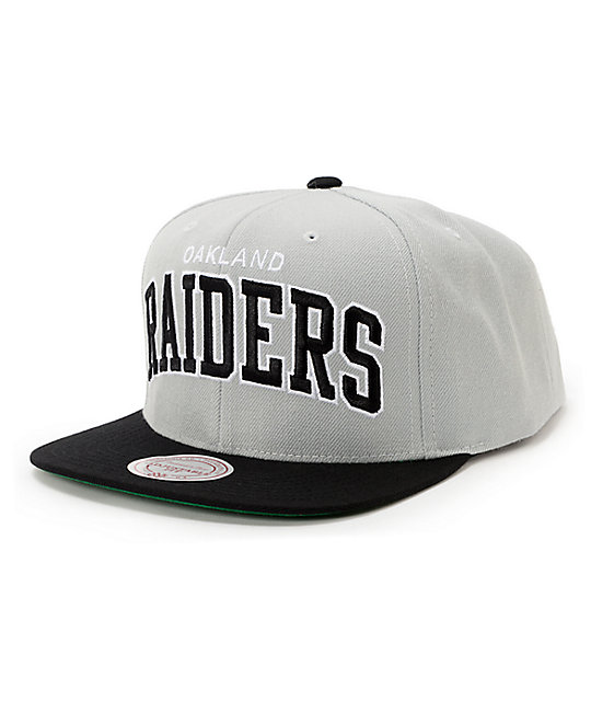 raiders mitchell and ness snapback