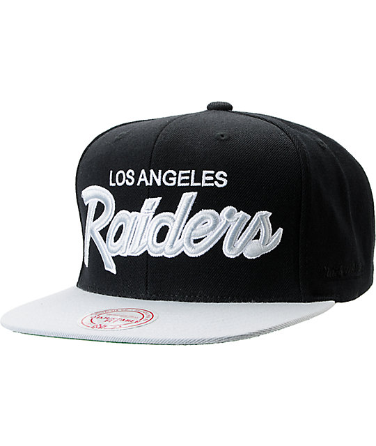 raiders mitchell and ness snapback